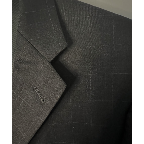 Burberry London Suit Jacket Mens Size 42L Gray Single Breasted Wool Vented - Picture 9 of 10